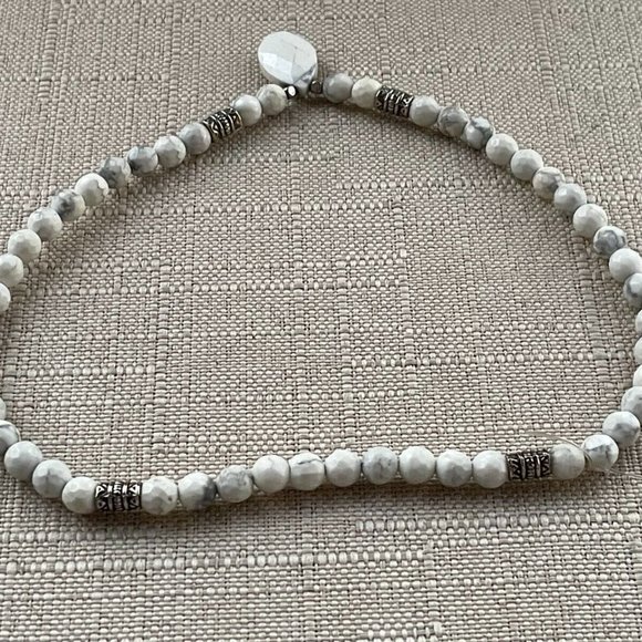 Women Necklace White Faux Stone Beads Fashion Jewelry Bracelet Multi use - Picture 6 of 6